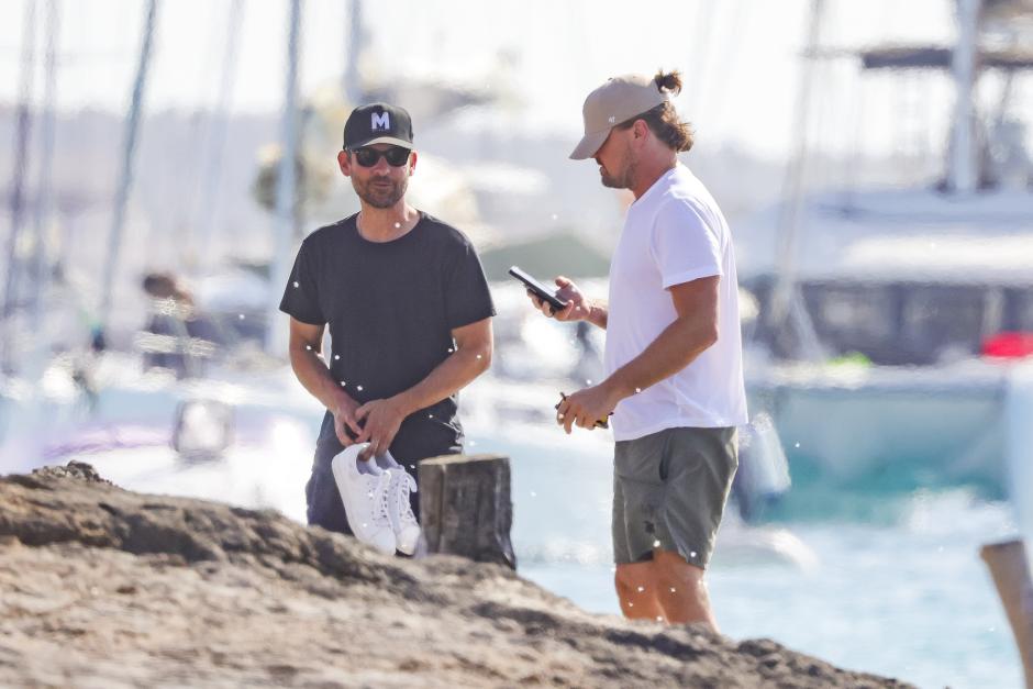 Actors Leonardo Dicaprio and Tobey Maguire in Ibiza. August 7 2024