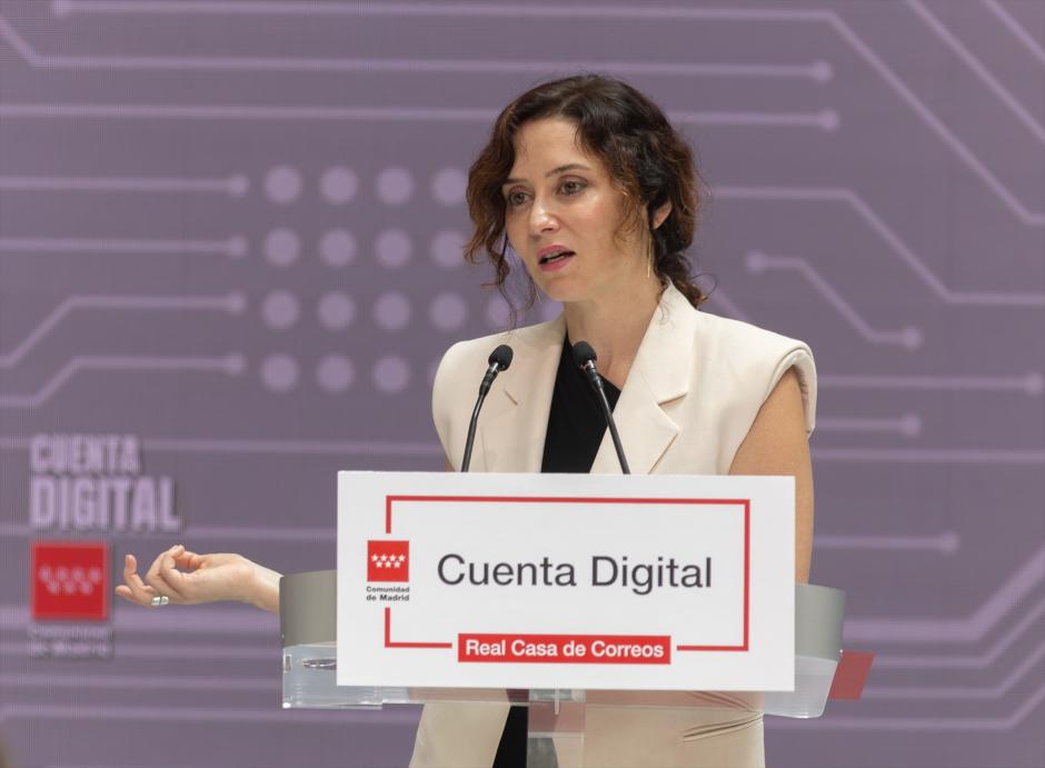 La presidenta de la Comunidad de Madrid, Isabel Díaz Ayuso