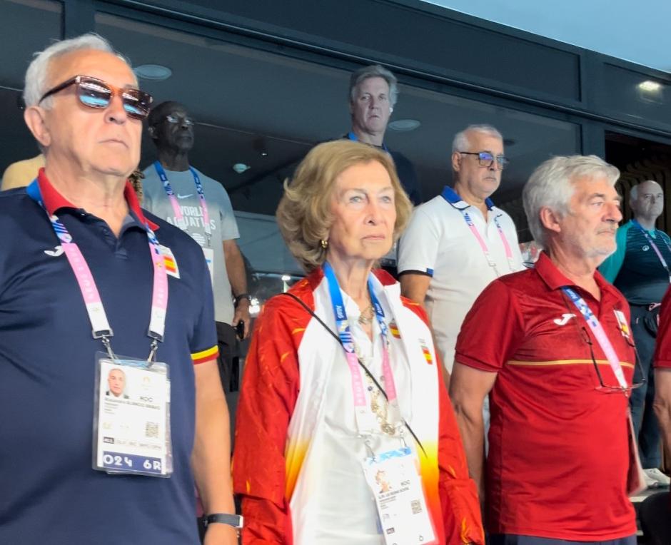 La Reina Sofía ha asistido a la final de waterpolo femenino en la que España se ha llevado el oro