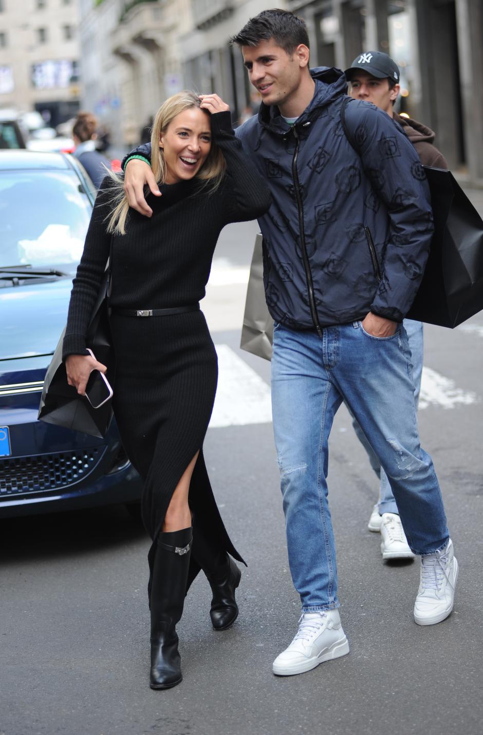 Soccerplayer Alvaro Morata and Alice Campello in Milan, 26-04-2022