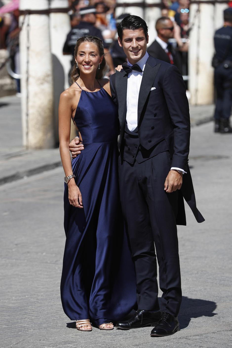 Soccerplayer Alvaro Morata and Alice Campello during Madrid Masters Series in Madrid on Thursday, May 12, 2017.