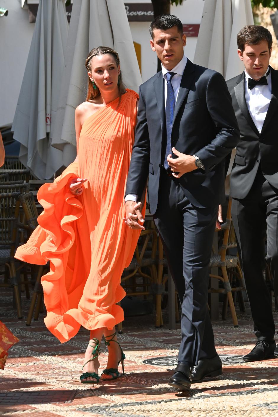 Alvaro Morata and Alice Campello during the wedding of Kepa Arrizabalaga and Andrea Martinez in Marbella on Sunday, 25 June 2023.