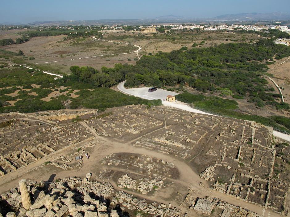 Las estructuras de la acrópolis de Selinunte