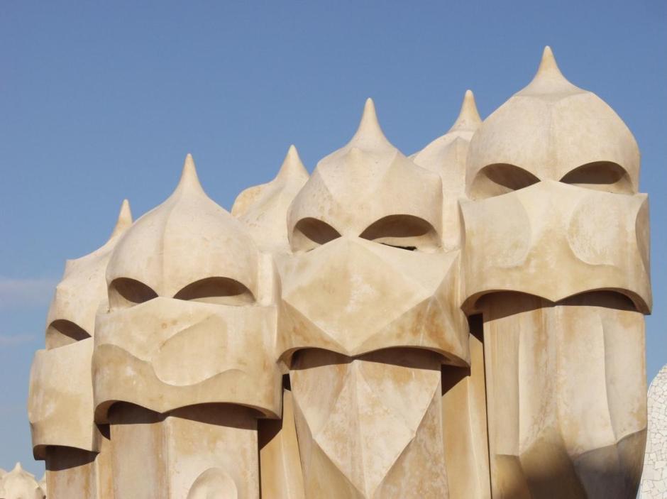 Chimeneas de la Casa Milá, en Barcelona