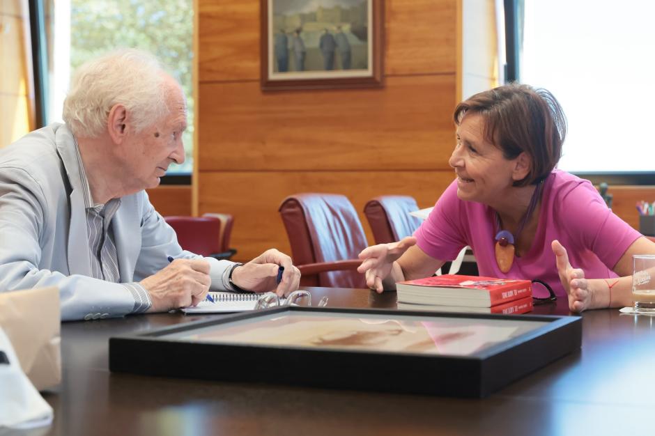 La alcaldesa de Gijón, durante su conversación con El Debate