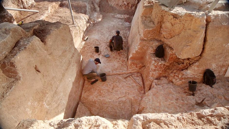 Las obras en la antigua cantera del monte Hotzavim
