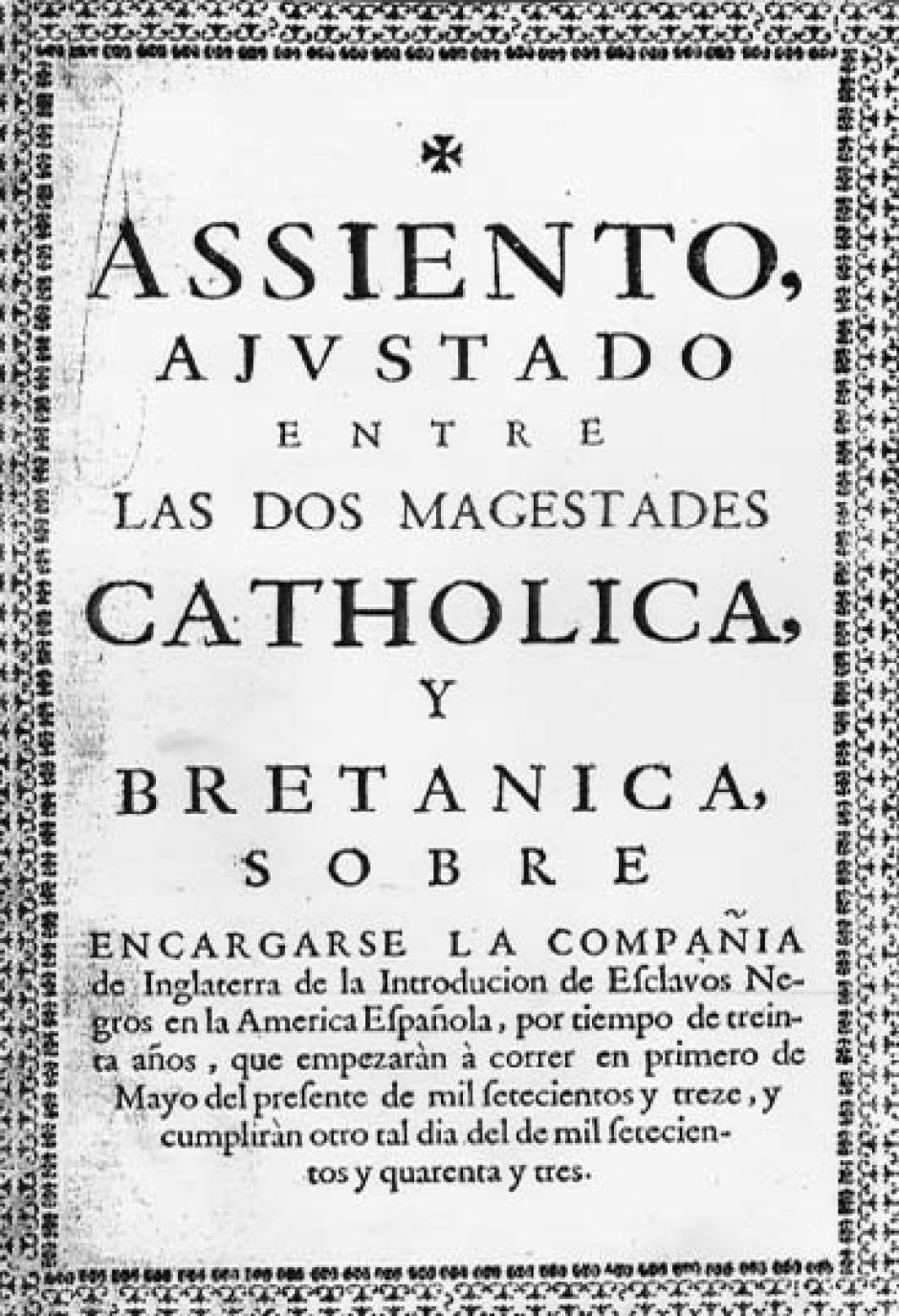 Tratado de aiento de negros entre España e Inglaterra (1713)