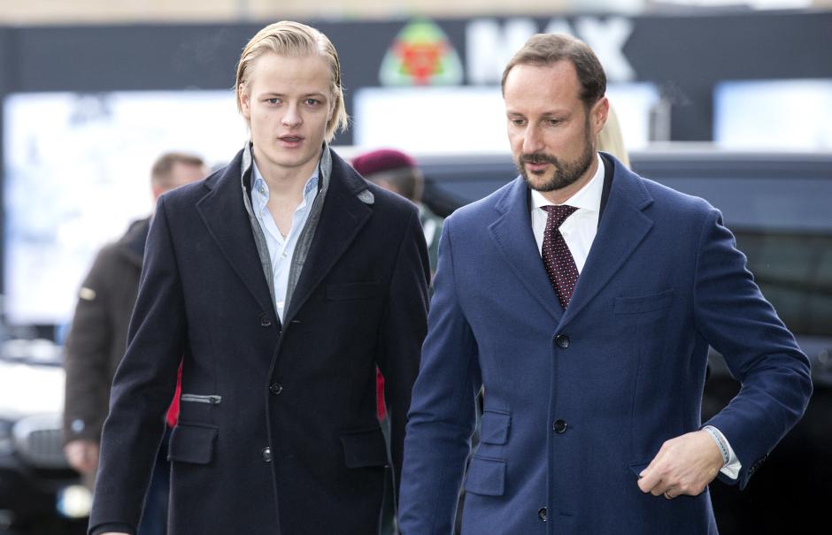 Crown Prince Haakon with Marius Borg Hoiby attending Chritmaslunch in Oslo 24.12.