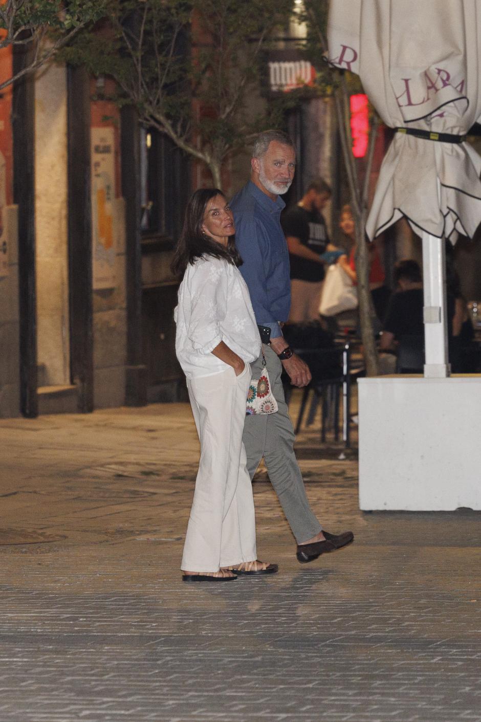 Spanish King Felipe VI and Letizia in Madrid on Thursday 22 August 2024.