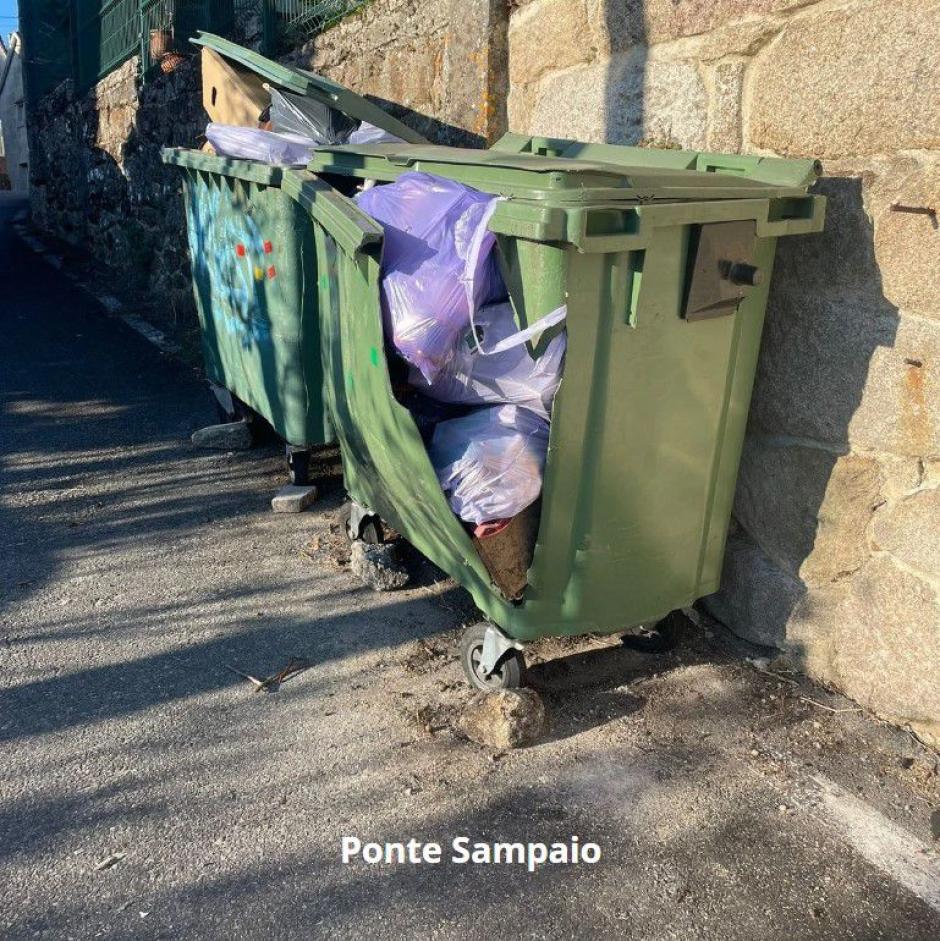 Basura acumulada en Pontevedra