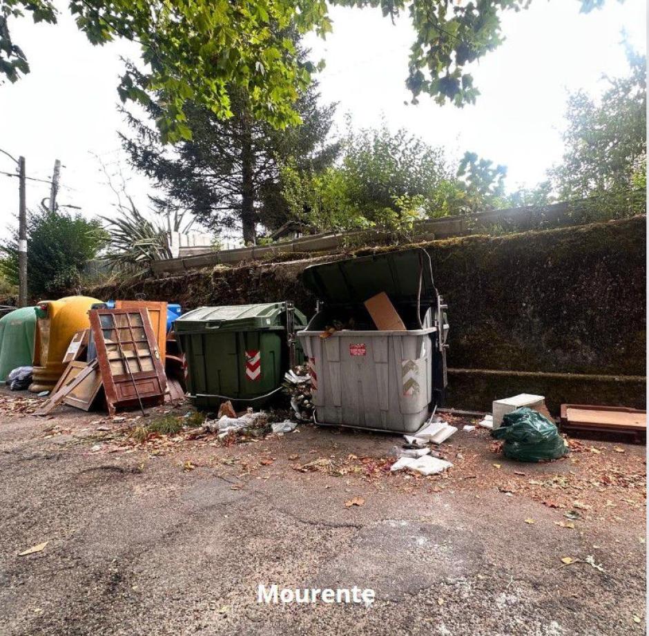 Basura acumulada en Pontevedra