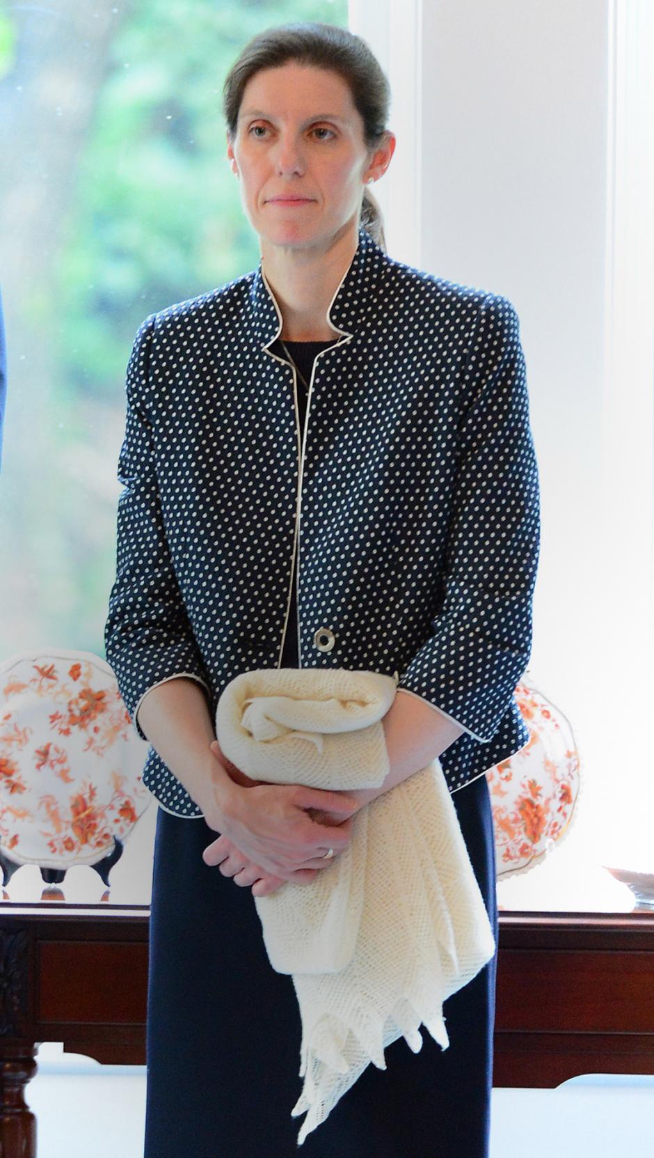 Nanny to PrinceGeorge Maria Teresa Turrion Borrallo  visit Plunket, a child welfare group at Government House, Wellington, during their official tour to New Zealand.