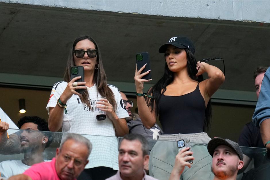 Kim Kardashian during La Liga game  in Madrid, Spain, August 25, 2024