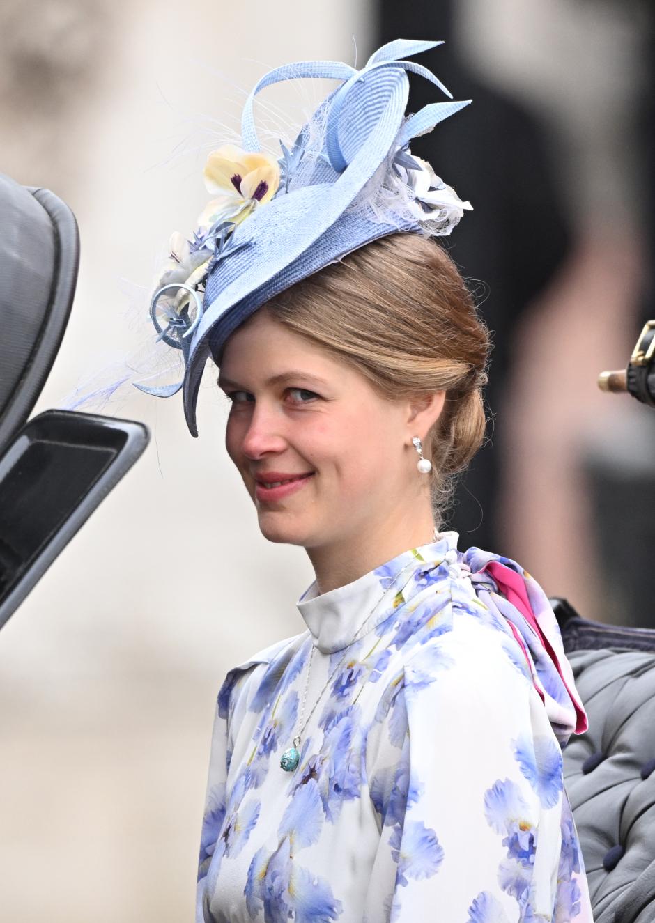 Lady Louise Mountbatten-Windsor attend Trooping the Colour, London. Credit: Doug Peters/EMPICS