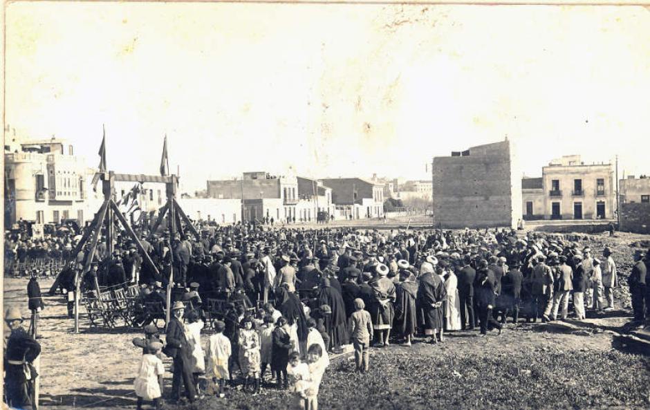 Primera piedra del Colegio Hebreo