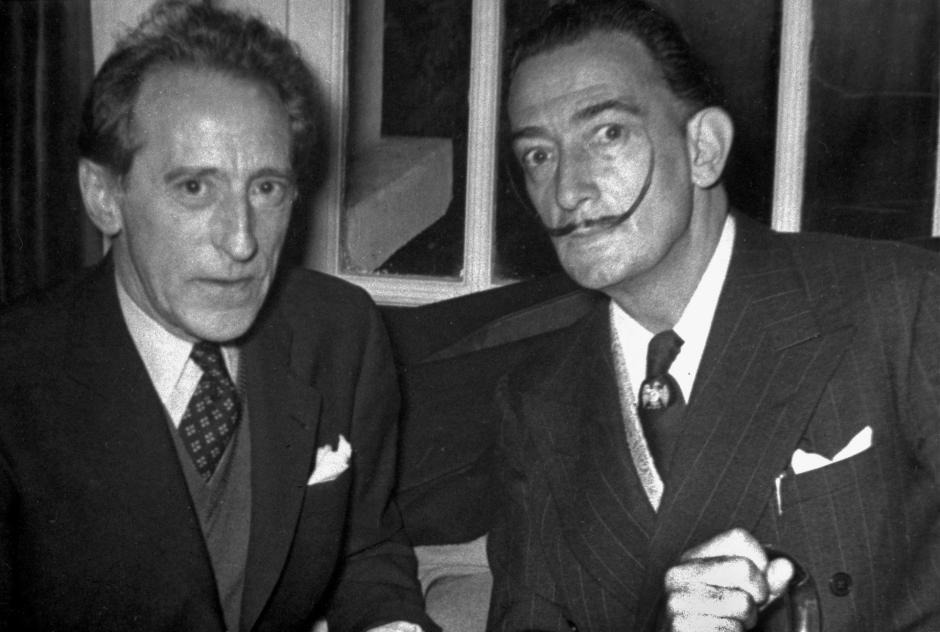 Jean Cocteau y Salvador Dali en 1953