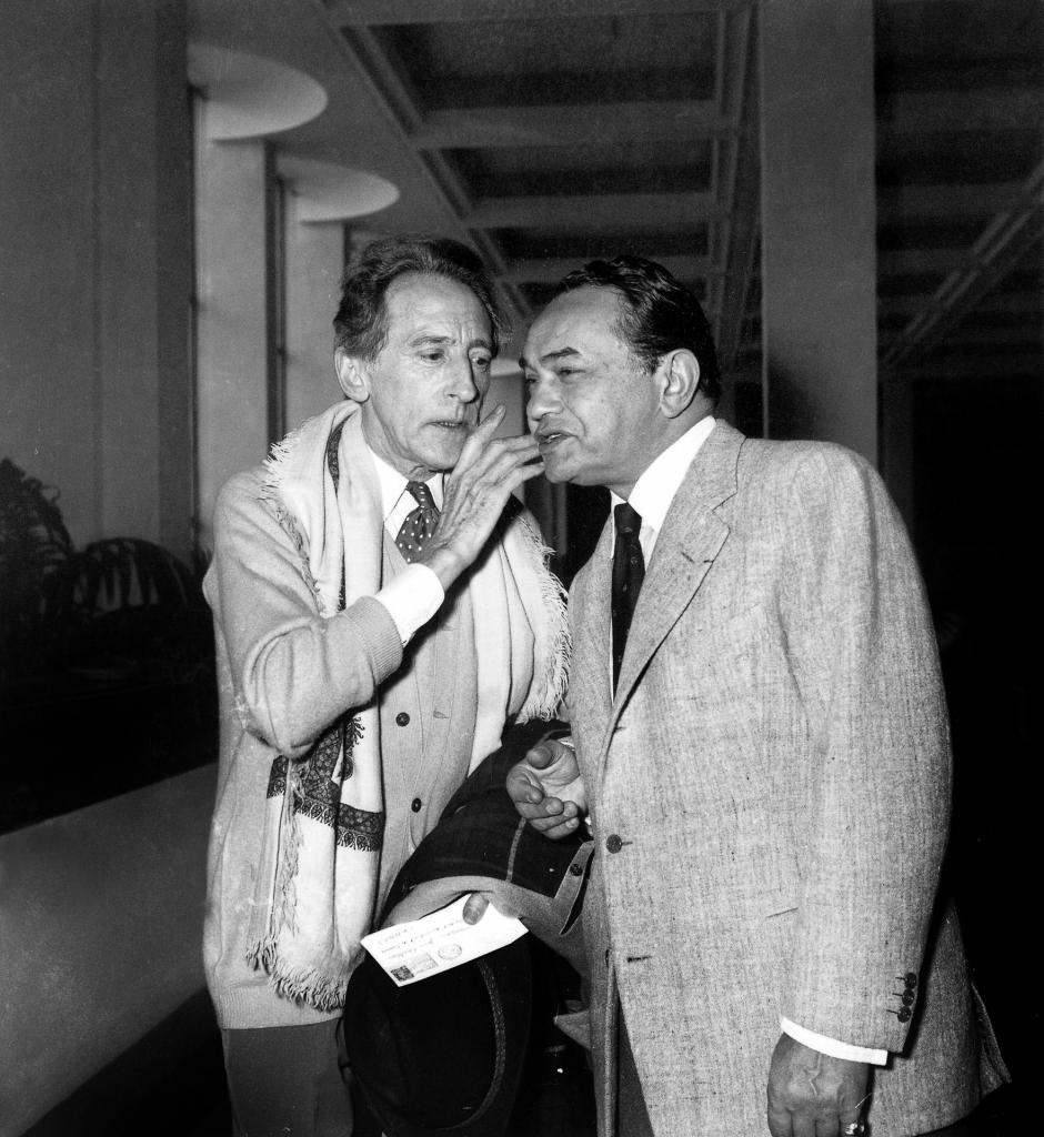 Jean Cocteau y el actor Edward G. Robinson