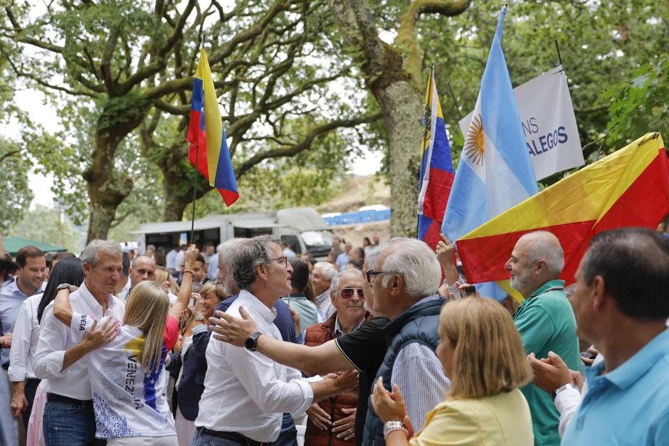 Feijóo y Rueda durante el acto