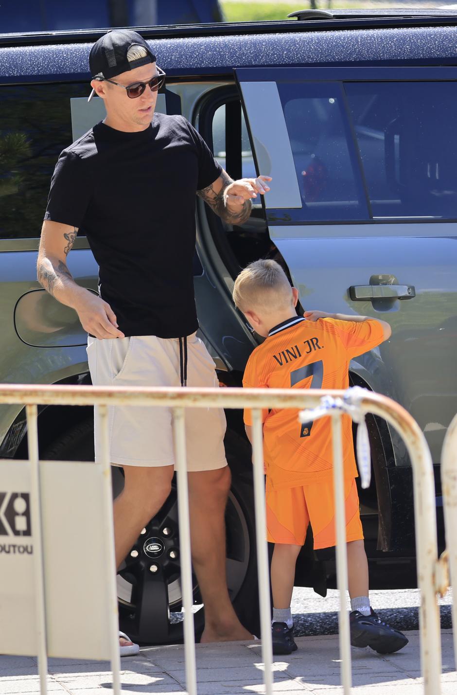 Former soccerplayer Toni Kross and son in Madrid 02 September 2024