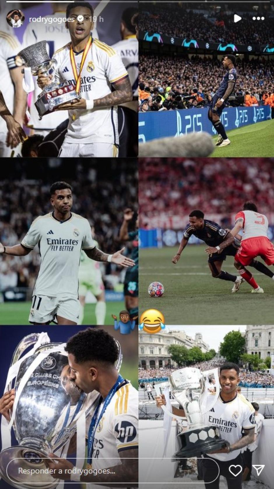 Instagram de Rodrygo tras conocer que no estaba entre los nominados para el Balón de Oro