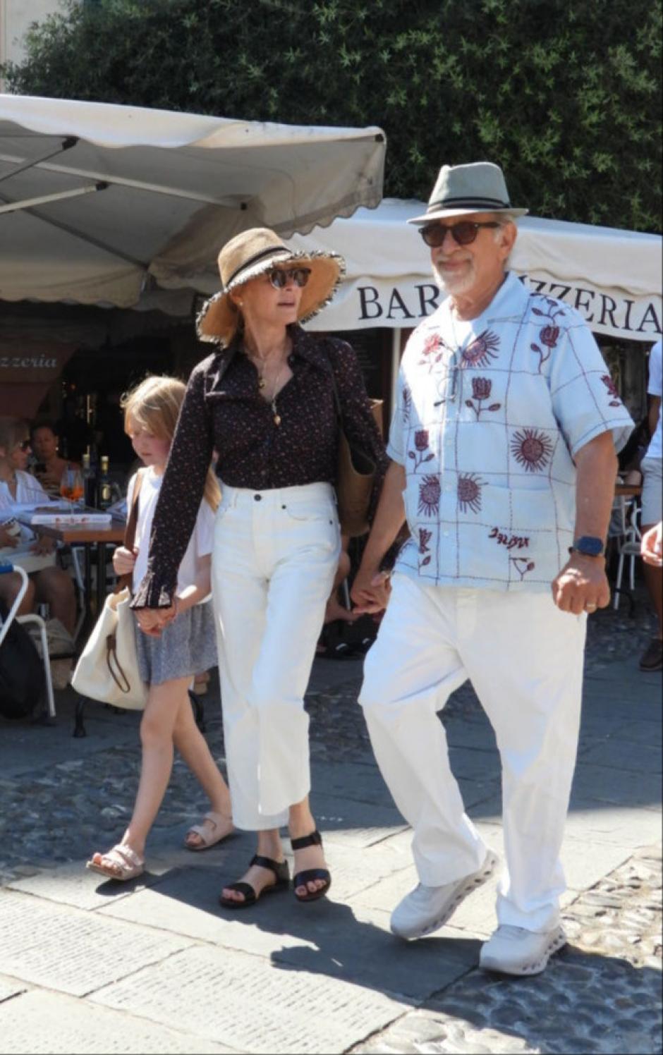 Director Steven Spielberg and his wife Kate Capshaw in Portofino