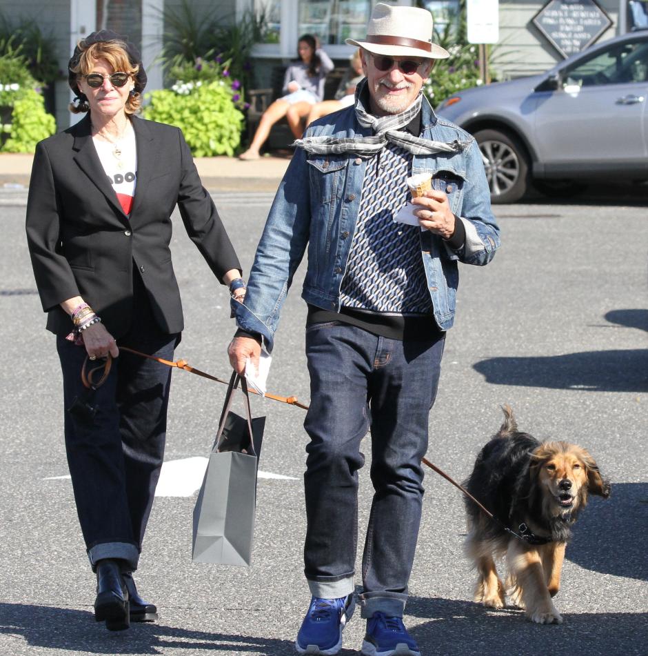 Director Steven Spielberg and Kate Capshaw in East Hampton