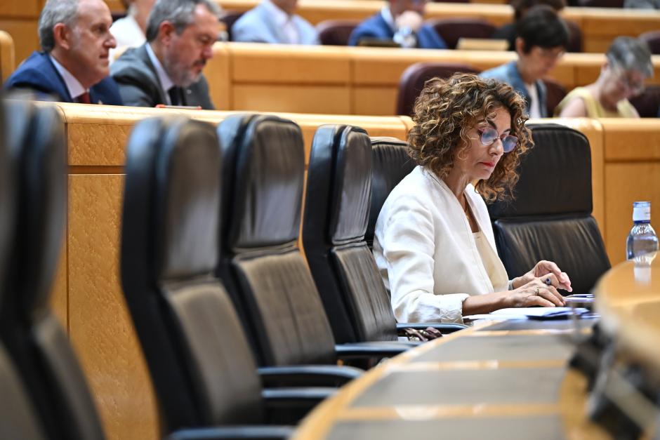 María Jesús Montero, la semana pasada en el Senado