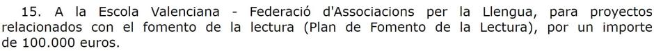 Ayudas de Urtasun a entidades pancatalanistas de la Comunidad Valenciana
