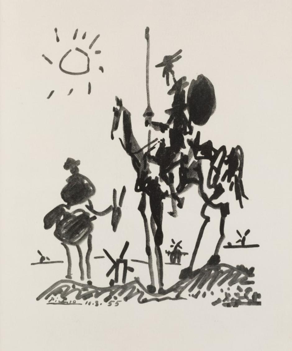 Don Quijote y Sancho (1955) de Picasso