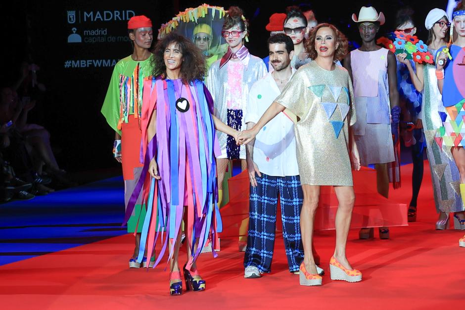 Designer Agatha Ruiz de la Prada at collection runway a creation from “ Agatha Ruiz de la Prada “ during Pasarela Cibeles Mercedes-Benz Fashion Week Madrid 2024 in Madrid, on Thursday , 12 September 2024.