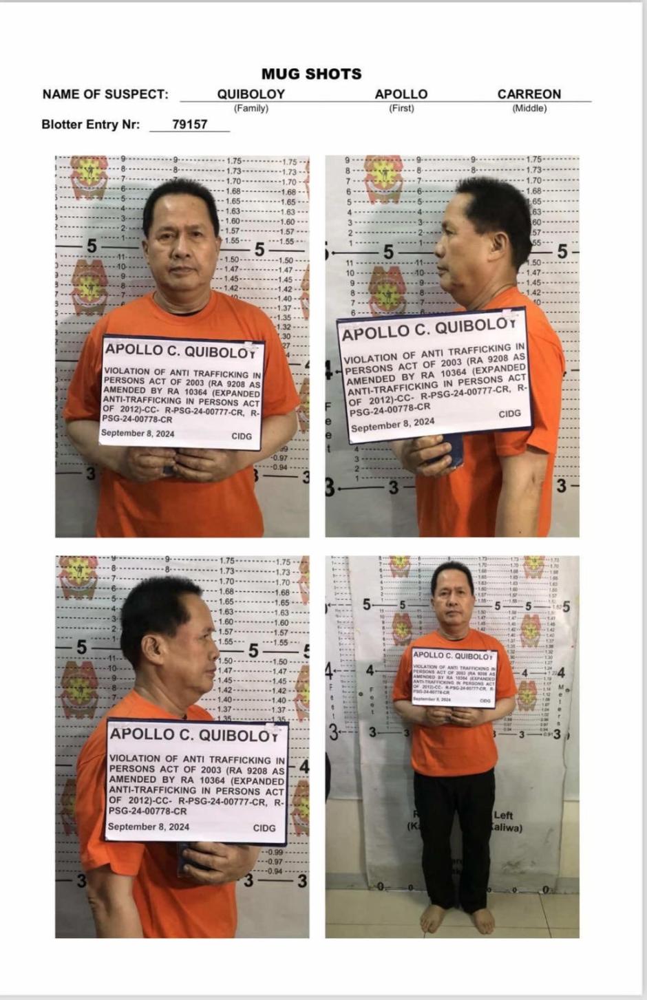 Apollo Quiboloy detenido en Filipinas acusado de abusos sexuales a sus seguidores