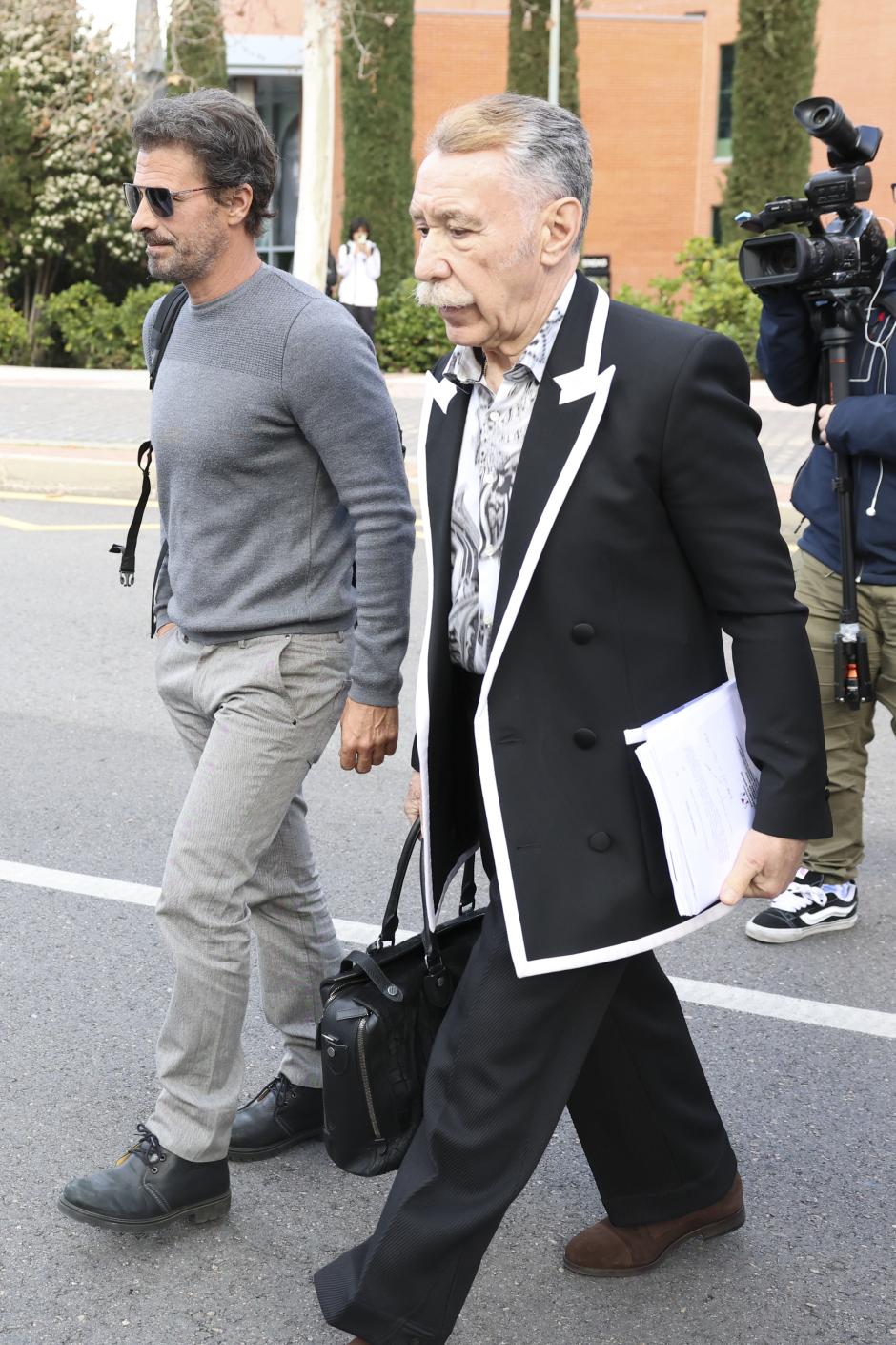 Actor Rodolfo Sancho and lawyer Marcos Garcia Montes in Alcobendas, Madrid 16 february 2024.