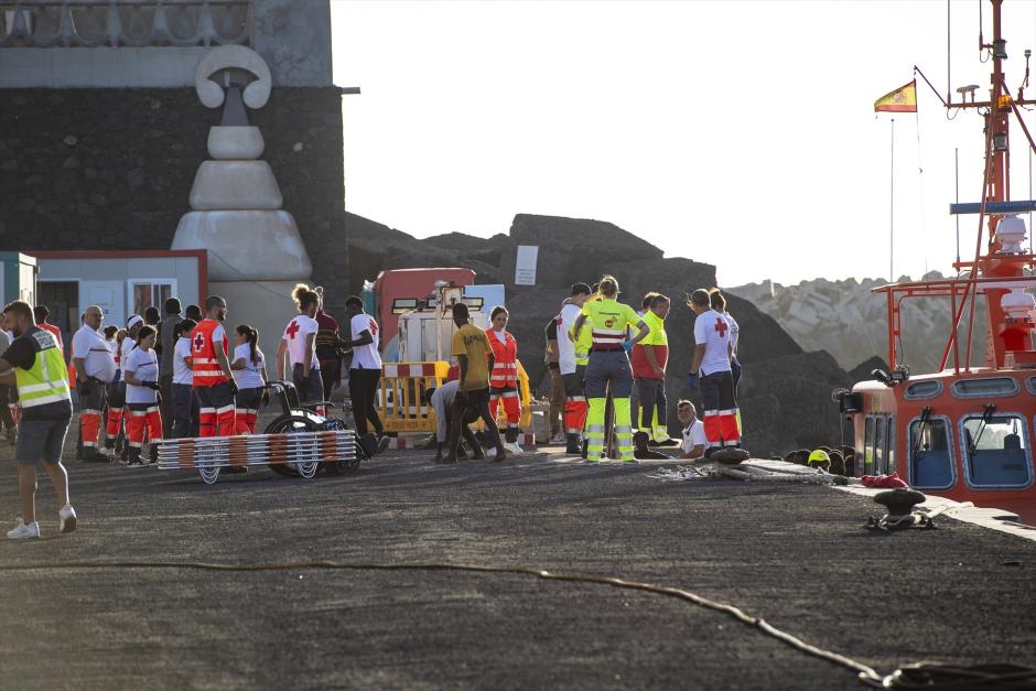 Llegada de un cayuco al puerto de La Restinga (El Hierro) el pasado 31 de agosto