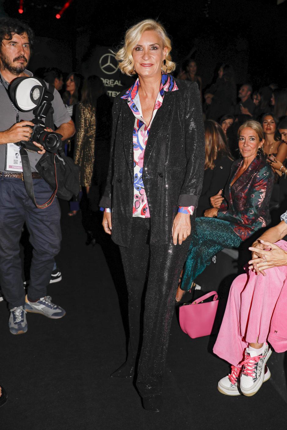 Susana Griso  at the front row of “Lola Casademunt by Maite” collection during Pasarela Cibeles Mercedes-Benz Fashion Week Madrid 2024 in Madrid, on Friday , 14 September 2024.