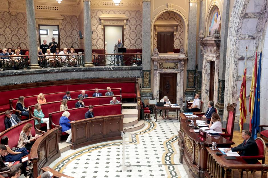 Pleno del Ayuntamiento de Valencia, durante la sesión extraordinaria de debate sobre el estado de la ciudad