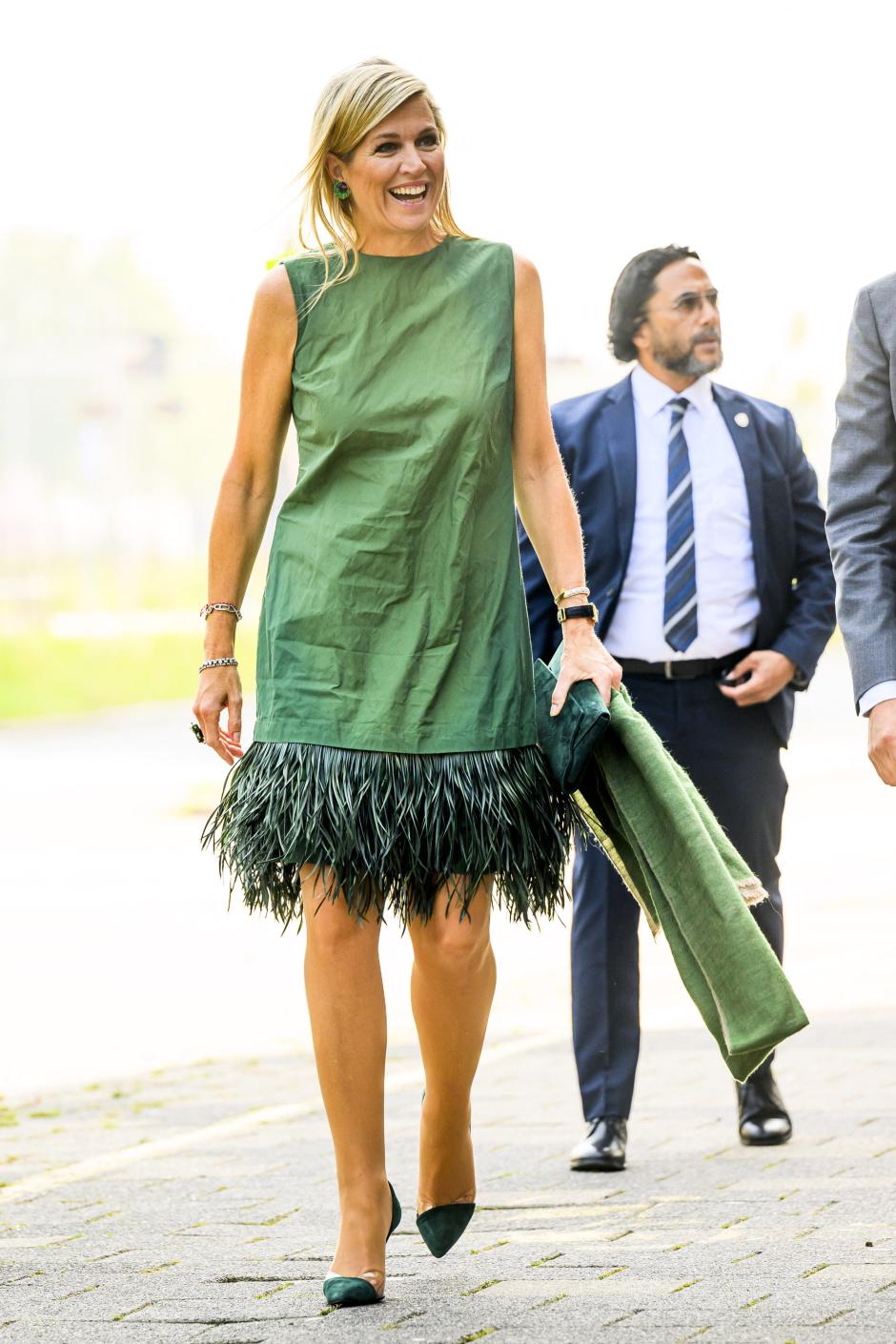 Queen Maxima, honorary chair of MIND Us, attends the presentation of the report 'Performance pressure in vocational education' at Albeda in Rotterdam, Netherlands on September 18, 2024.