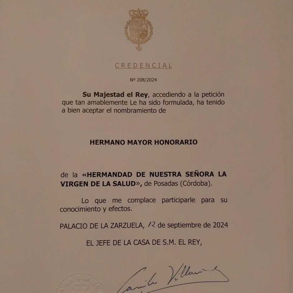 REY HERMANO MAYOR CREDENCIAL POSADAS