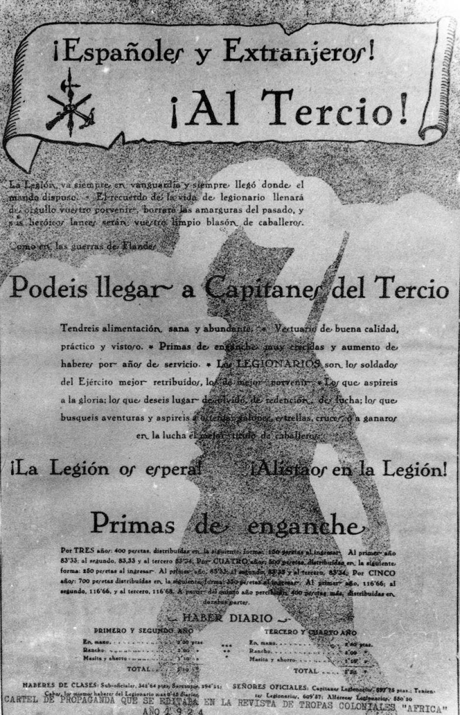 Cartel enganche a la Legión