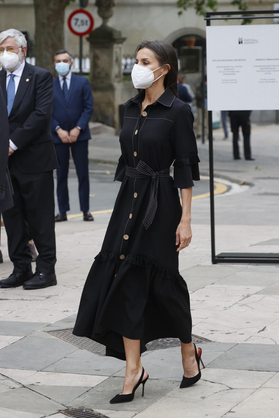 Spanish Queen Letizia Ortiz during a visit to Centro Memorial Victimas del Terrorismo in Vitoria on Tuesday, 01 June 2021.