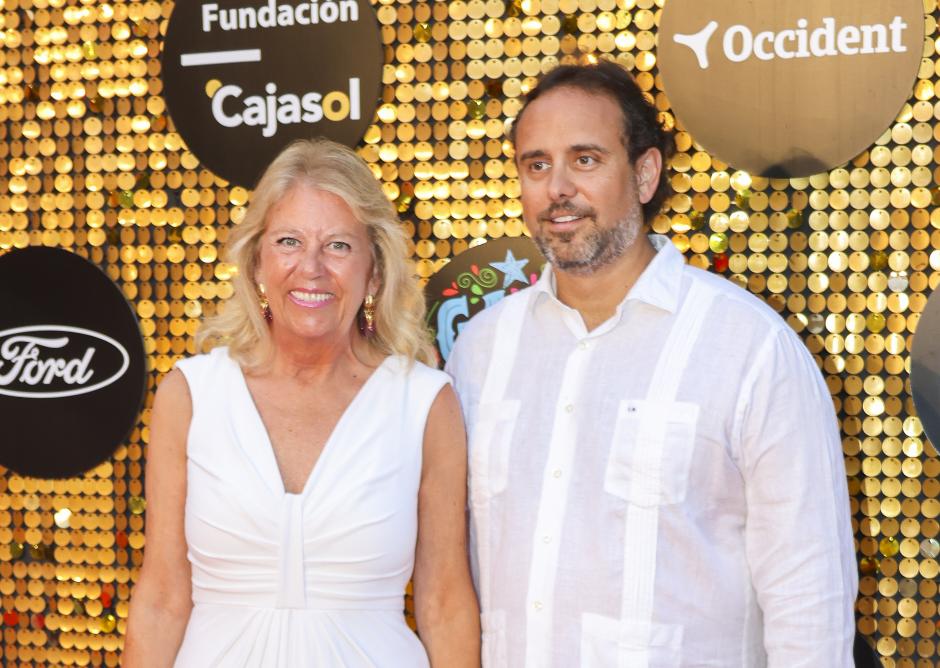 Angeles Muñoz and Ignacio Maluquer during the Starlite gala in Marbella. August 4 2024