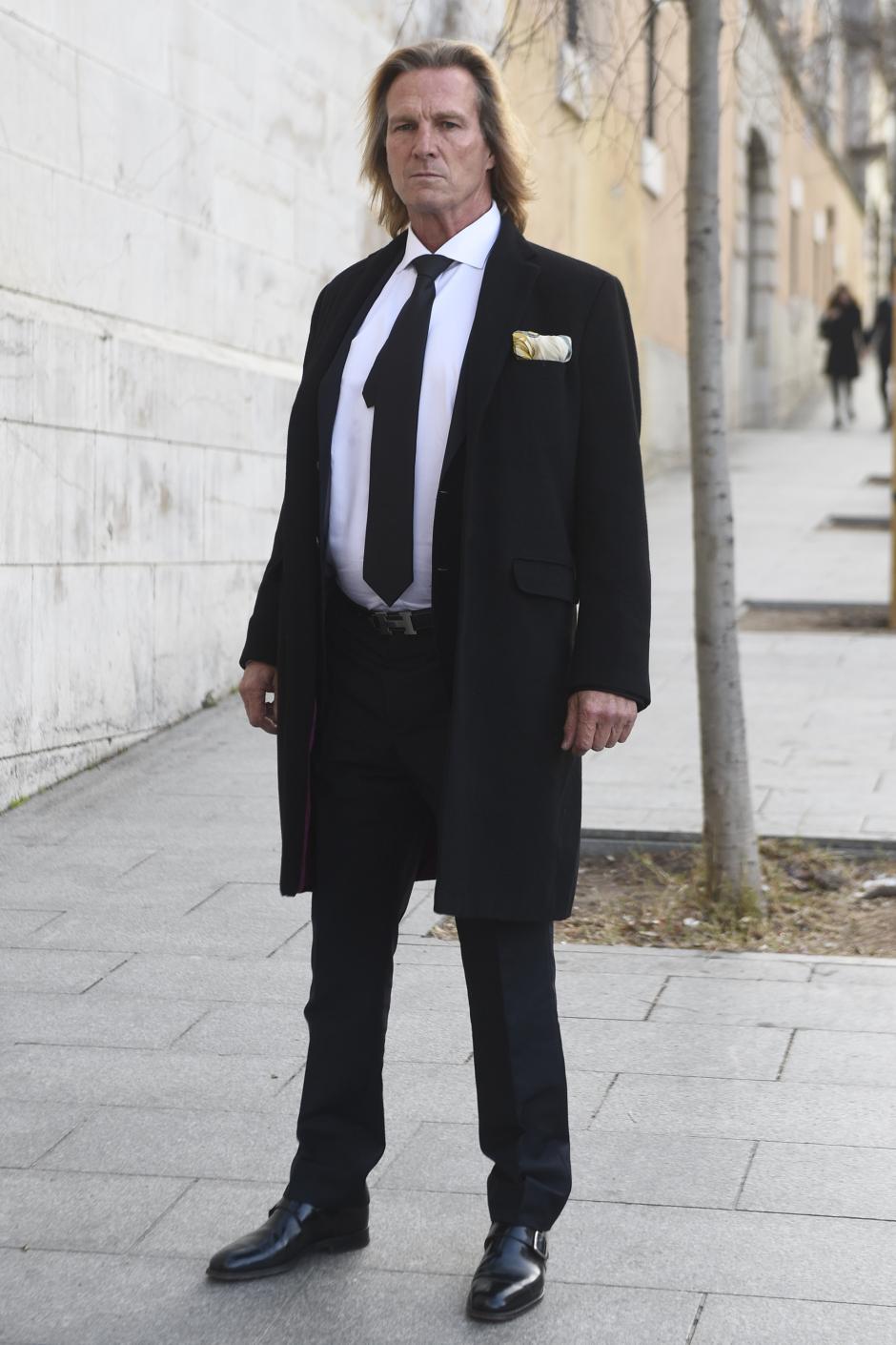 Pocholo Martinez Bordiu durante el funeral de Carmen Franco en Madrid 31/12/2017