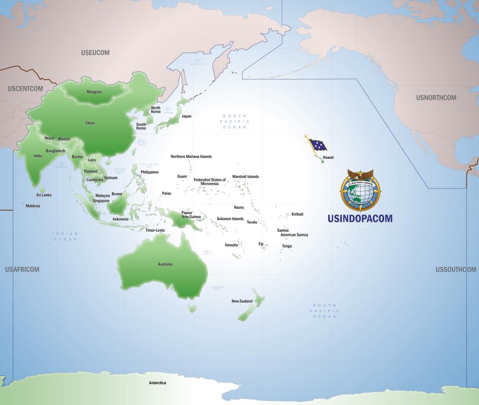 Mapa geoestratégico del Indo-pacífico