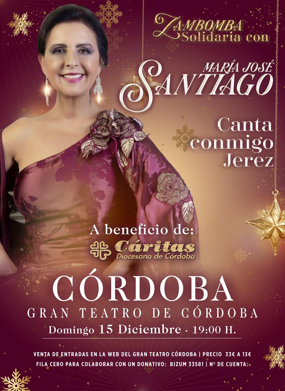 Cartel del espectáculo a beneficio de Cáritas Diocesana de Córdoba