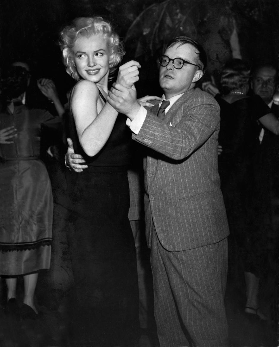 Marilyn Monroe y Truman Capote en 1955