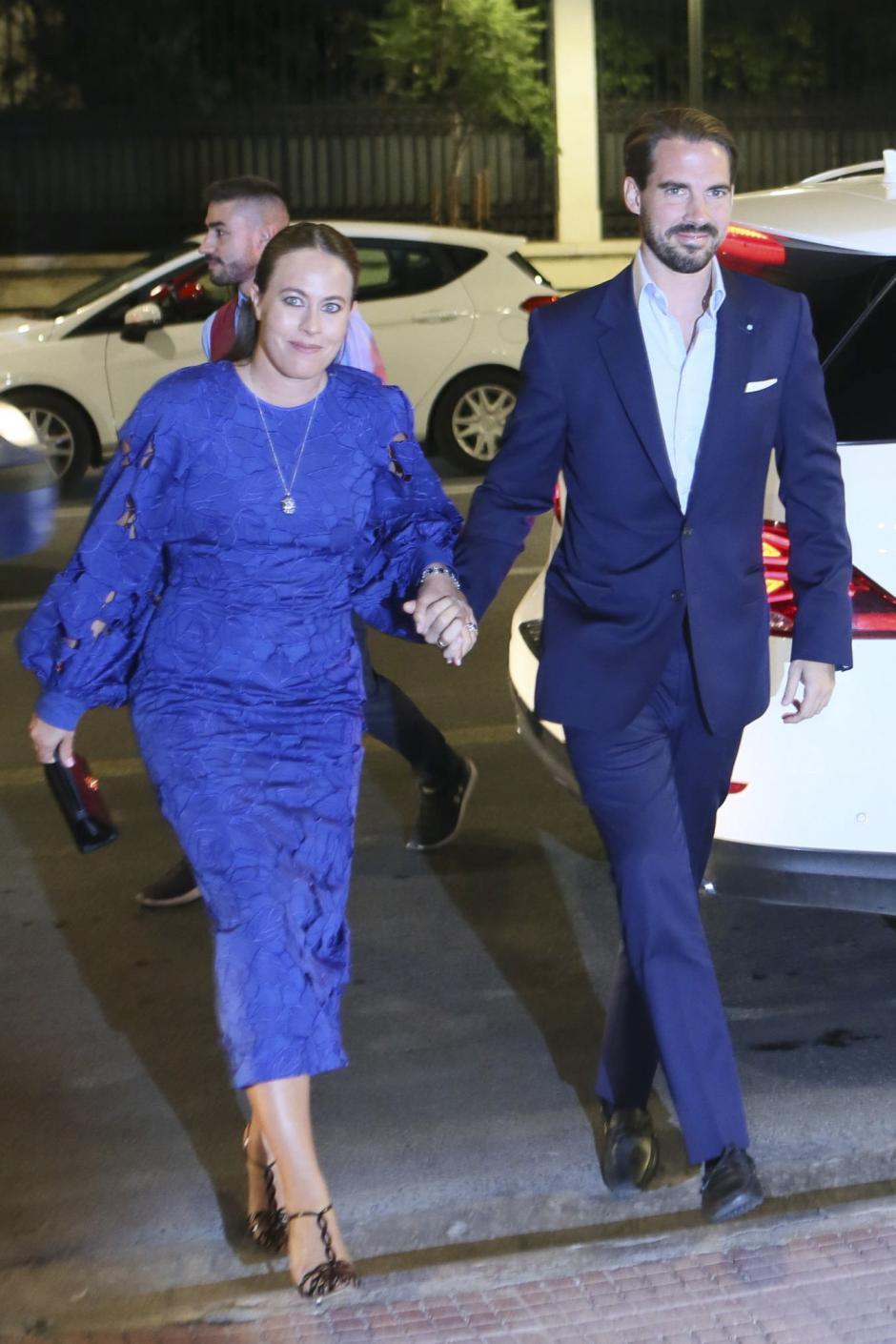 Princess Theodora of Greece and Denmark of Greece with Matthew Kumar Arrivals at pre- wedding party at Byzantine museum in Athens.

Athens √¢¬Ä¬ì Byzantine Museum, GREECE-27/09/2024

Queen Sofia of Spain, accompanied by her family, attended a pre-wedding party held at the Byzantine Museum in Athens. The event brought together royal and distinguished guests ahead of the wedding celebrations, showcasing the close ties between the Spanish and Greek royal families. The Byzantine Museum, a historical venue, provided a majestic backdrop for the evening's festivities.//VAFEIADAKIS_Sipa.01.0908/Credit:VAFEIADAKIS ARISTIDIS/SIPA/2409272238