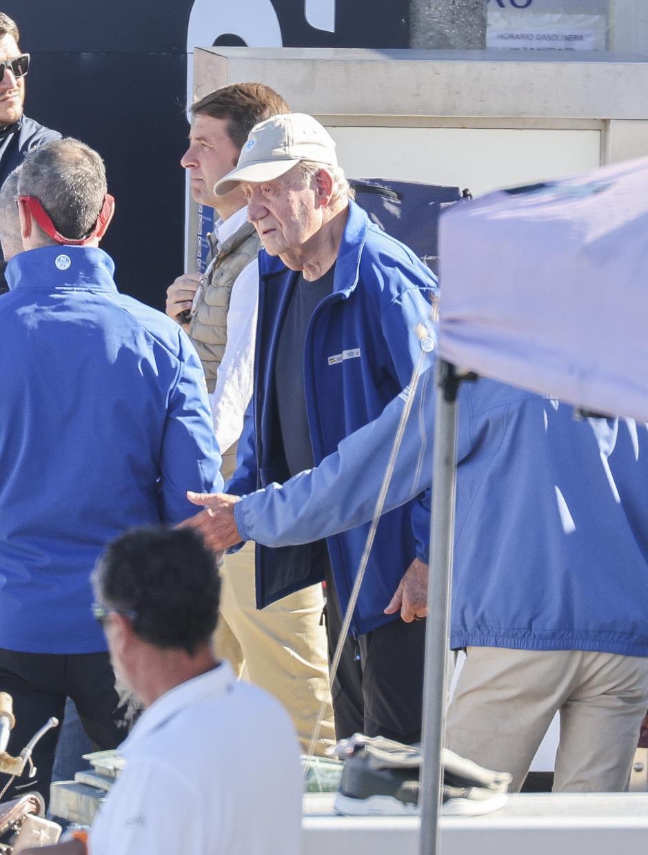 Spanish King Juan Carlos I during the second day of the regatta in Sanxenxo, Galicia. September 28 2024