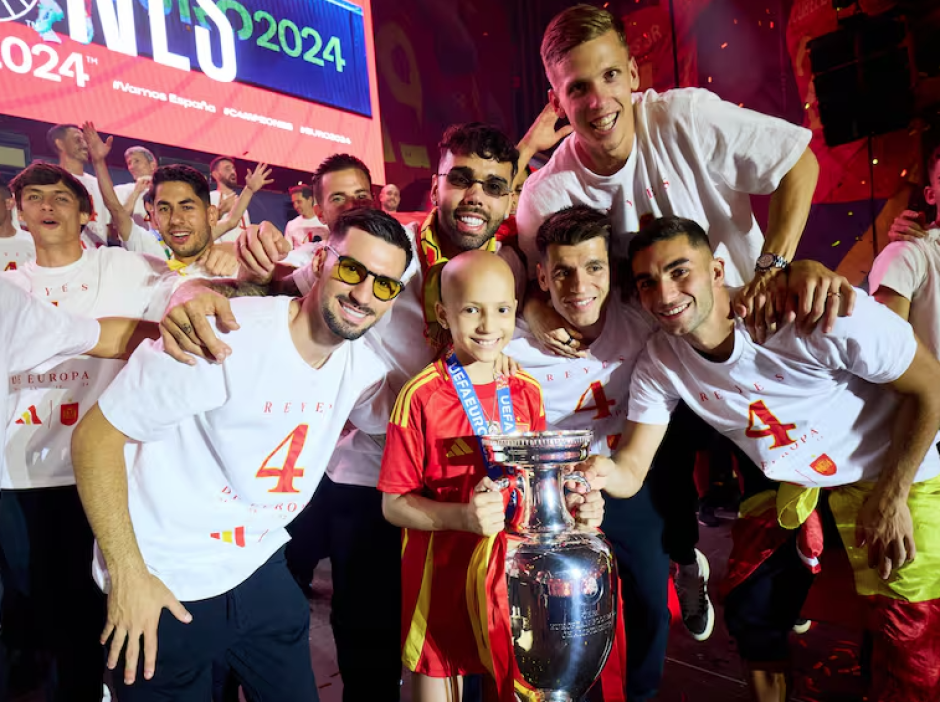 María Camaño, en la celebración de la Eurocopa