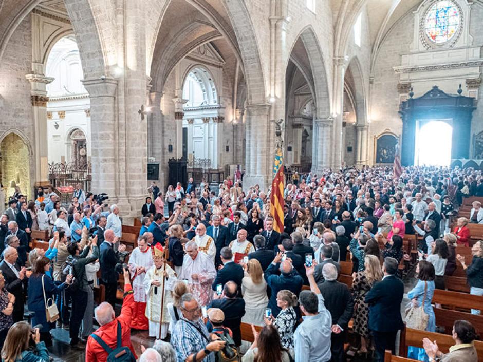 Celebración del Te Deum, el año pasado, en la Catedral de Valencia