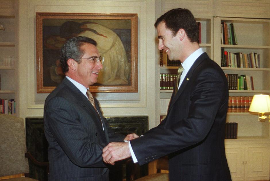 Don Felipe en 2000 con el presidente saliente de México, Ernesto Zedillo