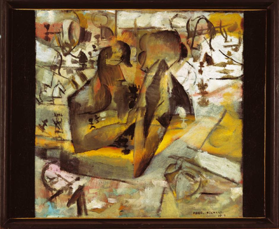 El ajedrez fue la gran pasión de Marcel Duchamp y ha inspirado varias de sus obras de arte. Inspirado por la obra de Braque y Picasso, Duchamp incursionó en la pintura cubista y, a partir de la composición de Los jugadores de cartas de Cézanne, Duchamp representa una partida de ajedrez que se puede admirar en el Museo de Filadelfia.